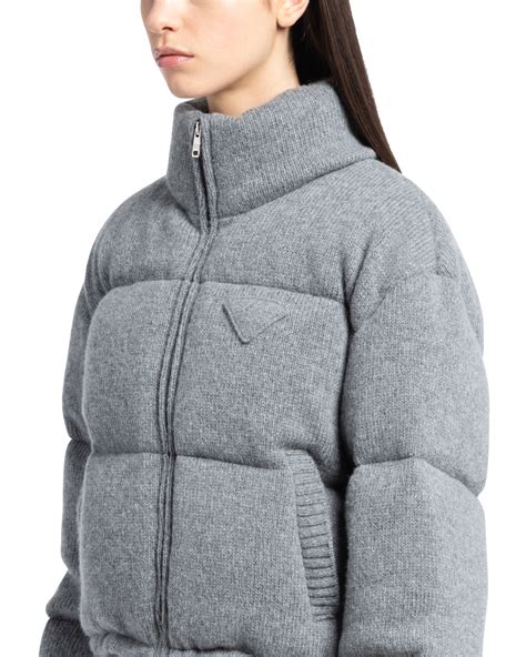 prada wool cashmere puffer jacket